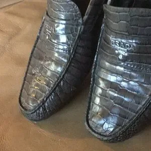 Prada | Shoes | Prada Reptile Leather Print Loafers Size Uk  display picture 2